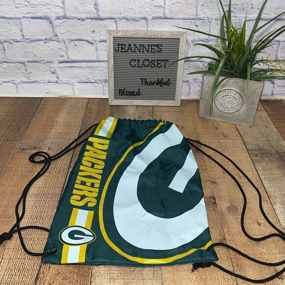 Green Bay Packers Big Logo Drawstring Backpack - Picture 1 of 8